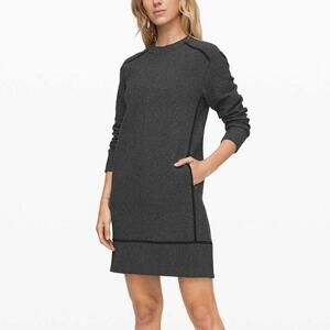 Lululemon On Repeat Dress in Heathered Core Dark Grey